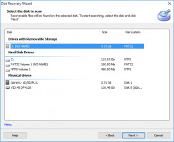 DiskInternals Partition Recovery™ Partition Recovery - sélectionnez le disque dur externe mort.