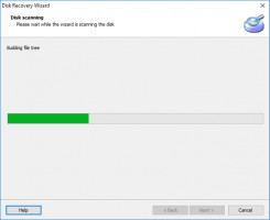 DiskInternals Partition Recovery™ Recovery Wizard (Assistant de récupération) - construction de l'arborescence des systèmes de fichiers.